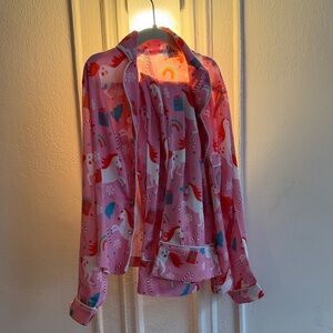 Lola + The Boys Pink Unicorn Pajama Set